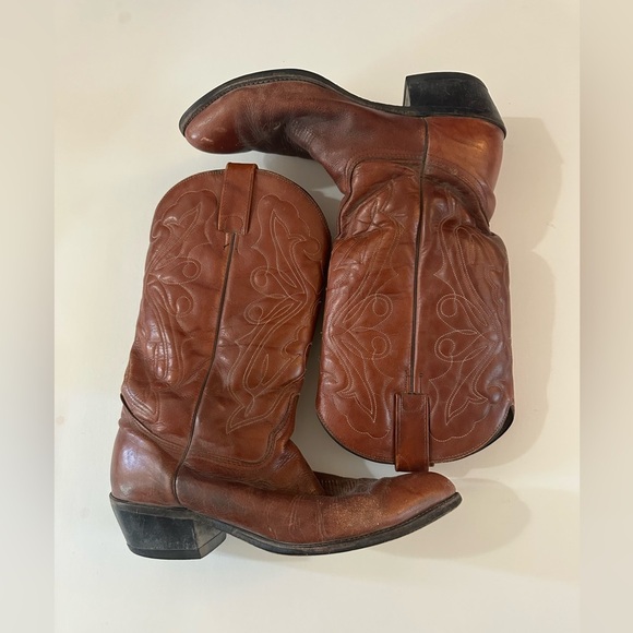Brown Leather Cowboy Boots main image 7